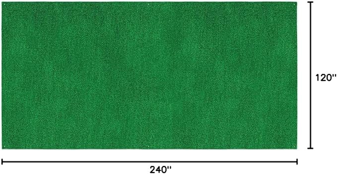 House, Home and More Outdoor Turf Rug - Green - 10 Feet X 20 Feet