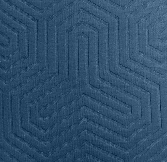 Threadmill Luxury Cotton Blankets for Twin Size Bed | All-Season 100% Cotton Twin Blanket for Bed | Aster Jacquard Lightweight, Soft & Cozy Coverlet, 350GSM, 68 x90 inches | Folkstone Blue