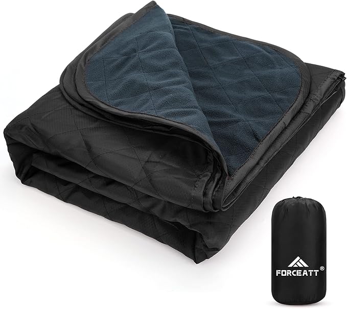 Forceatt Camping Blanket, 79" X 57" Large Outdoor Blanket, Sandproof, Waterproof for Outdoor Festivals, Beaches, Picnics, Stadium，Camping, Parks, Hiking, Travel, Family Suitable for 4 Seasons.