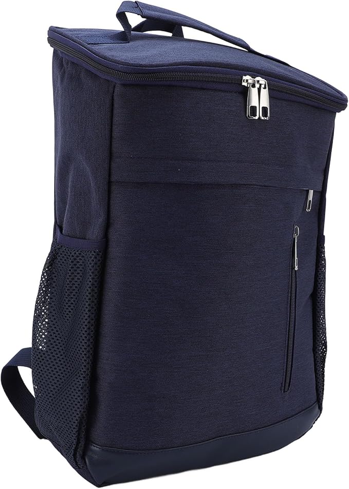 Dioche Cooler Backpack Cooler Backpack, Large Capacity, Leakproof, Multipocket Outdoor Picnic, Rainproof Design, Suitable for Beach Camping, Family Gatherings, Blue. (Blue)