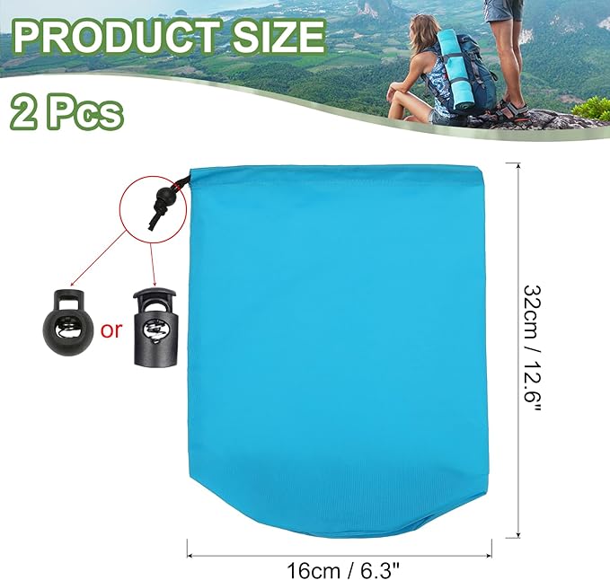 PATIKIL Stuff Sack, Waterproof Outdoor Storage Sack Portable Drawstring Dust Flap Bag Lightweight Sleeping Bag for Camping Hiking Travel