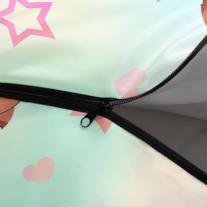 AILONEN Girls Pink Camping Sleeping Bags,Lightweight & Waterproof,3 Season Warm & Cool Weather,Cute Bow Duck Print Sleeping Bags for Kids,Girls,Adults Travelling,Outdoors