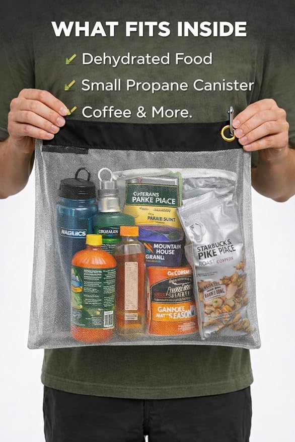 Rodent Proof Bear Bags - Ultralight Stainless Steel Mesh Bag for Camping Food Storage - Sturdy and Rust-Resistant Sack with Lock and Grommet For Easy Hanging