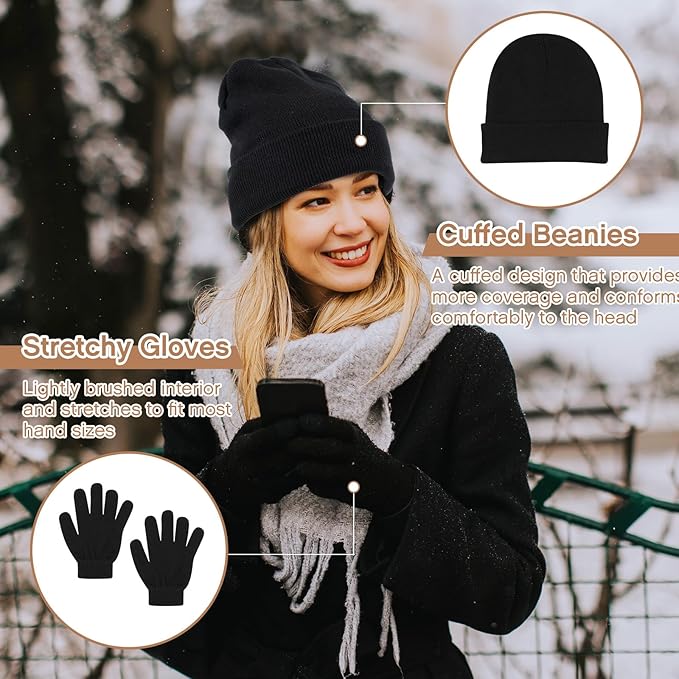 Preboun 24 Sleeping Bags Winter Beanies Gloves Set for Homeless Warm or Cold Weather Sleeping Bags Winter Hat and Gloves Pack for Backpacking Camping Hiking Homeless Supplies