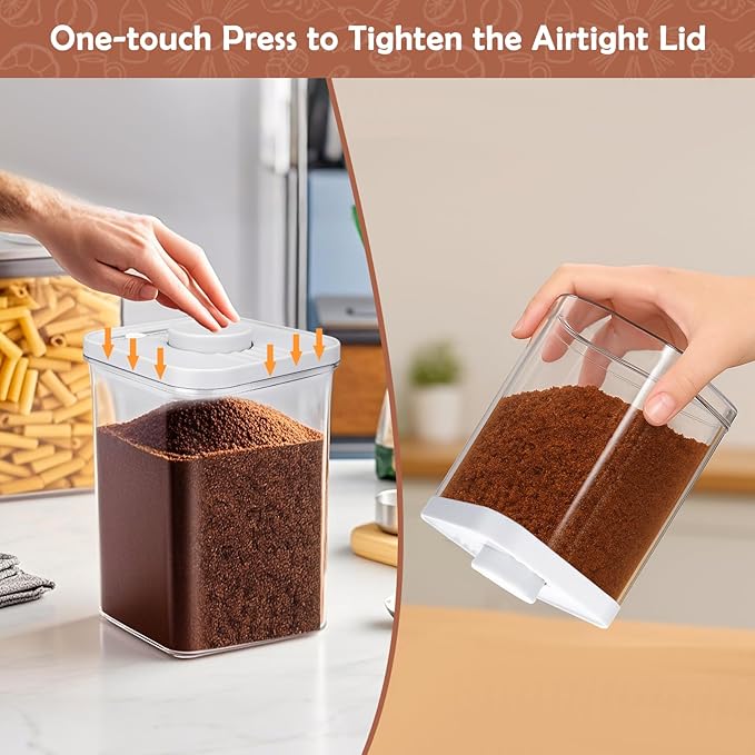 Mity rain Airtight Brown Sugar Container 2.8Qt/2600ml - Moisture-Proof Kitchen & Pantry Brown Sugar Keeper Container Airtight Saver Storage for Flour, Baking Supplies, Coffee with Locking Lid