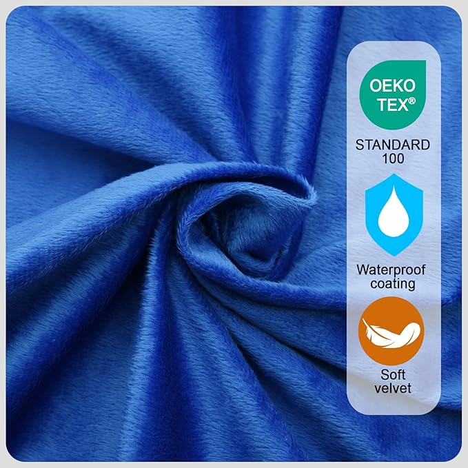 Memory Foam Camping Mattress pad, Sleeping Mat for Adults with Non-Slip Bottom, Portable Roll Up Mattress, Cot Pad for Car Camping(Twin XL, Blue)