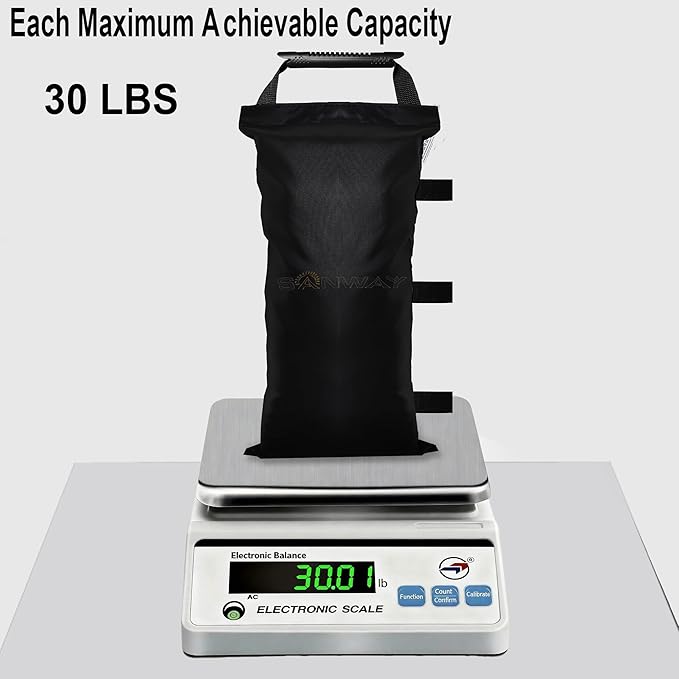 4/6/8 Pack SANWAY 160 LBS Sand Bags for Canopy Weights Bag Windproof-Portable and Durable to Secure Tents, Canopies, and Umbrellas（NO Sand