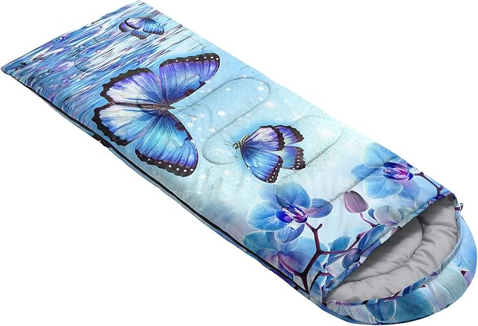 QOOMO Camping Sleeping Bags,3 Season Warm & Cool Weather,Lightweight,Waterproof Sleeping Bags for Adults & Kids,Traveling,and Outdoors,Camping Gear Equipment