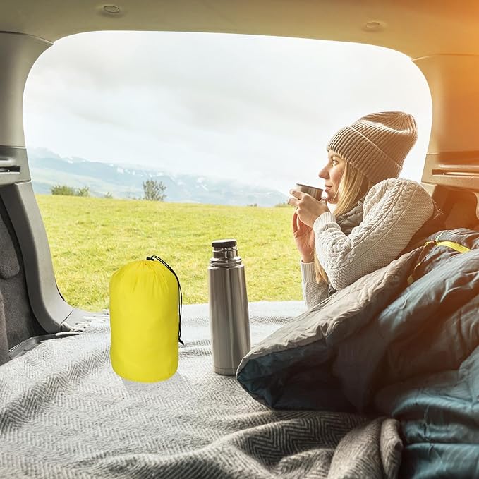 PATIKIL Stuff Sack, Waterproof Outdoor Storage Sack Portable Drawstring Dust Flap Bag for Backpacking