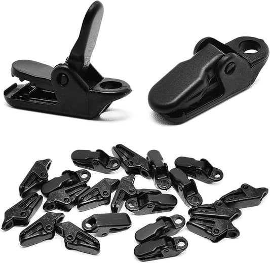 Surf turtle 20-Pack Small Tarp Clips Duty Lock Grip,Small Outdoor Camping Awning Point Hook Tent Windbreak Clamp