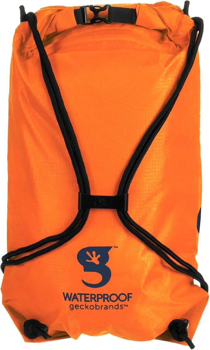 geckobrands Embark 10L Drawstring Backpack – Waterproof, Lightweight Dry Bag for Beach, Hiking, and Light Water Activities