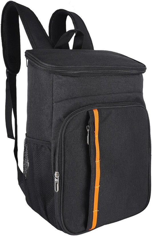 Insulated Backpack Cooler, Black Backpack Cooler Three Layer Temperature Lock Oxford Cloth for Picnic