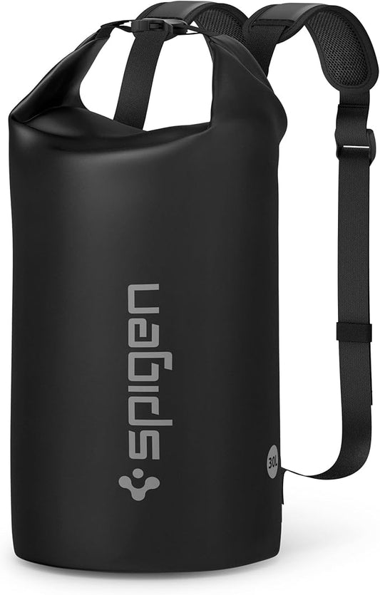 Spigen AquaShield Waterproof Dry Bag Backpack A631, 30L Roll Top Lightweight Dry Storage Bag for Travel, Swimming, Boating, Kayaking, Camping and Beach