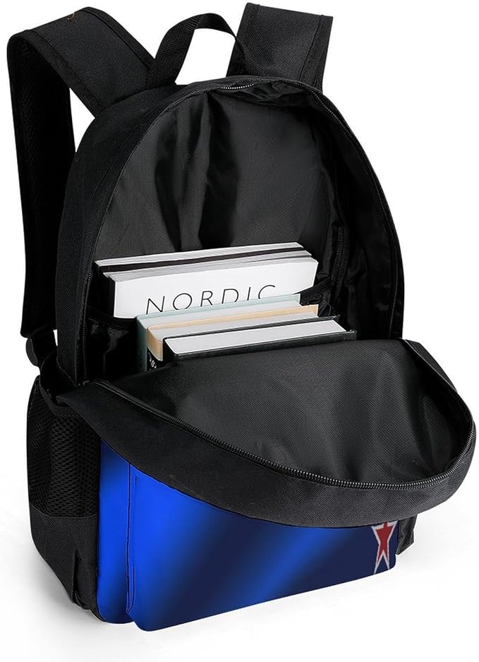 Polyester Daypack for Hiking Work Running, Big Capacity Anti-Theft Multipurpose Shoulder Bag, Flag Of New Zealand Travel and Sport Backpack Rucksack