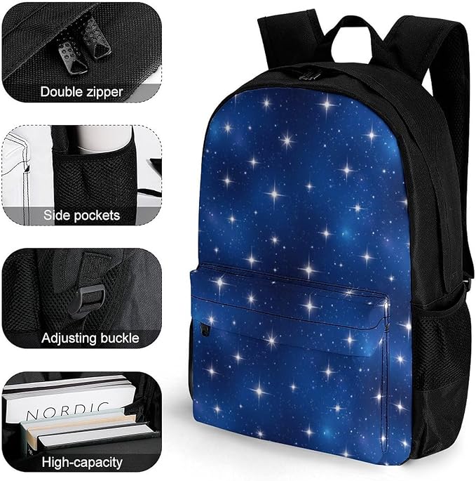 Shoulder BookBags Starry Sky Sports Outdoor Running, Camping Backpack Men Women