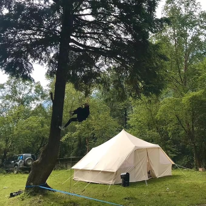 Dream House Large Spacious Outdoor Waterproof Cotton Canvas 4 Season Camping Tent for 10 Persons