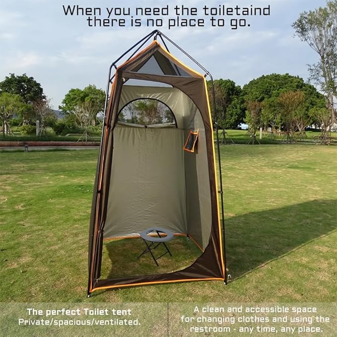 Portable Camping Shower Tent Outdoor Oversize Changing Heavy Duty Privacy Shelters Removable Bathroom Toilet Tent
