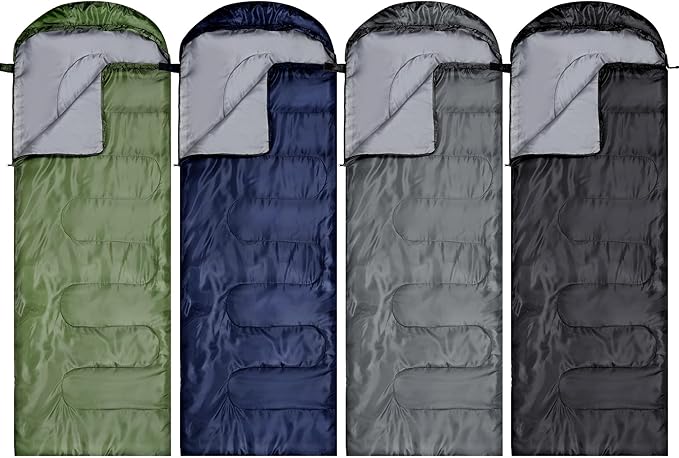 Tudomro 2 Pcs Camping Sleeping Bag for Adults, Lightweight Packable Waterproof Camping Gear Equipment to Keep Warm for Spring Summer Fall Indoor Outdoor Backpacking Hiking Travel