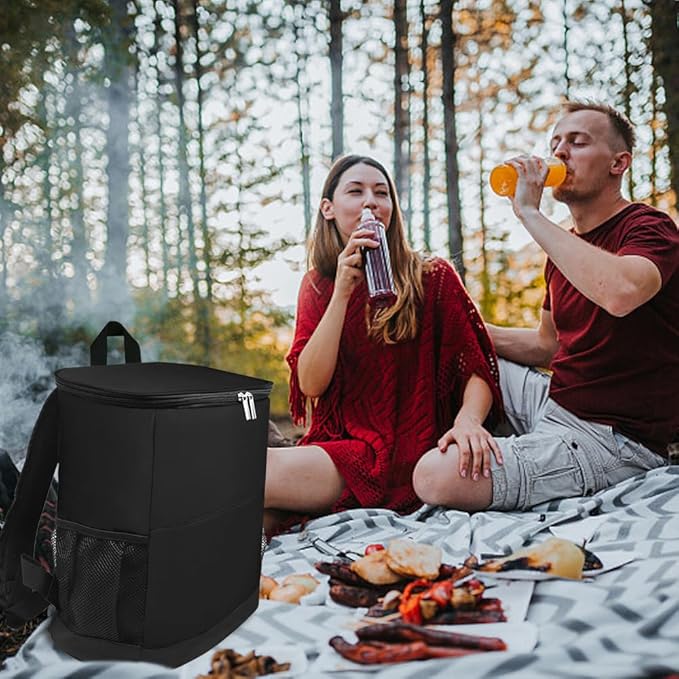 IYARKAI® Insulated Cooler Backpack, Backpack Cooler, 20 Can Backpack Cooler Leak Proof, Insulated Soft Cooler Bag, Lightweight, Cold-Weather Duffel Bag for Beach, Camping, Outdoor Activities