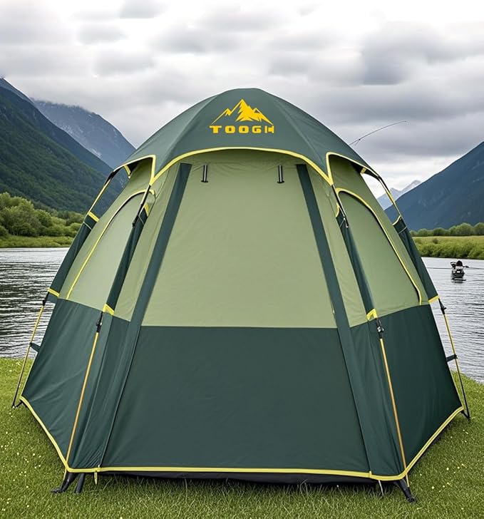 Camping Tent with Instant Setup, 2/3 Person Weatherproof Easy Quick Set Up in 60 Seconds with Rainfly Backpack Tent for Family Camping & Hiking, Upgraded Ventilation,Center Height 66-inch