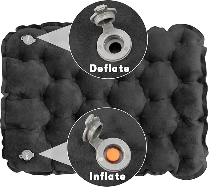 ONTYZZ Inflatable Seat Cushion Lightweight Stadium Seat Pad Travel Air Seat Cushion for Hiking Office Airplane Stadium Car