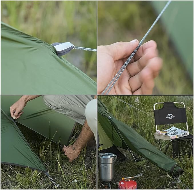 Naturehike Cloud Up 1 Person Tent, Lightweight Backpacking Tents for One Man, Waterproof Ultralight One Person Tent for Camping Hiking Backpacking
