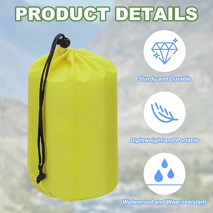 PATIKIL Stuff Sacks, Waterproof Outdoor Storage Sack Portable Drawstring Dust Flap Bag for Camping Hiking