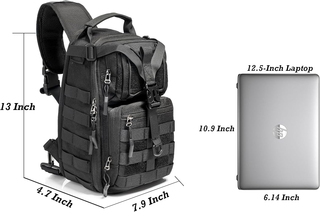 NICGID Tactical Military Backpack Daypack Molle Army Assault Pack Bug Out Bag Travel Fishing Hiking Trekking Rucksack