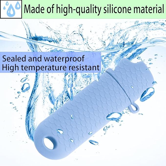 5 Pcs Waterproof Lighter Case Cover Holder for BIC Regular Lighters Sleeve Type J6 Outdoor Survival Multipurpose Seal Lighter Pouchfor Hiking and Camping (Light Blue, 5)