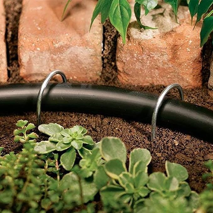 12-Inch Heavy Duty Ground Stakes, Metal J-Shape Anchors, 5/16-Inch Diameter, 4-Pack, Black (J-Shape-Black, J-12 * 5/16"-10PACK)