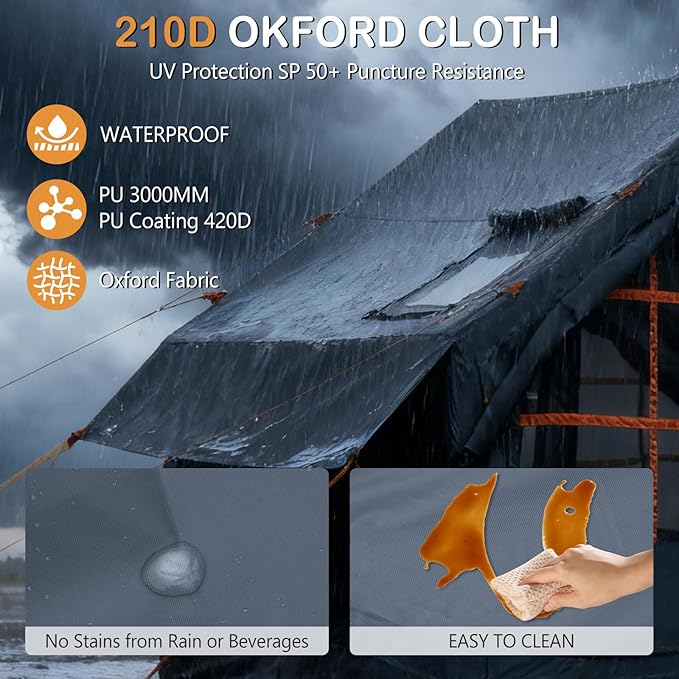 Inflatable Tents for Camping,Easy Blow Up Tent with Hand Pump,4 Seasons Waterproof Air Inflatable Camping Tent House for Family Weekend Camping