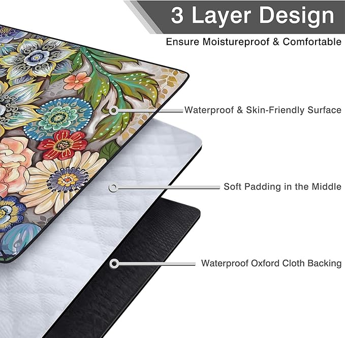 Waterproof Picnic Blankets Foldable & Portable 80''x80'' Boho Picnic Mat for Outdoors, Large Washable Picnic Blanket for Travel Camping Beach, Park Grass Picnic Blanket Accessories for Adults