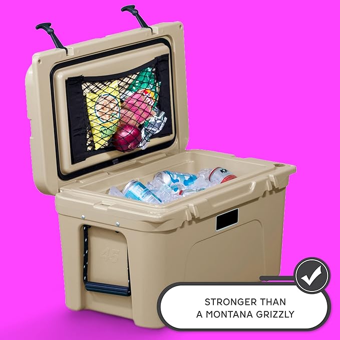 Cooler Net for Dry Storage and Organization - Compatible with YETI, RTIC, Ninja, Igloo, Coleman, Lifetime, Pelican Ice Chests - Works with Cooler Lights, Wheel Kits, RTIC Cooler Accessories, and More