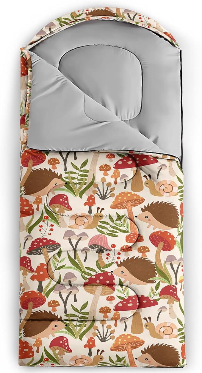 AILONEN Outer Space Astronaut Camping Sleeping Bags,Lightweight & Waterproof,3 Season Warm & Cool Weather,Cartoon Sleeping Bags for Kids,Boys Girls Travelling,Outdoors