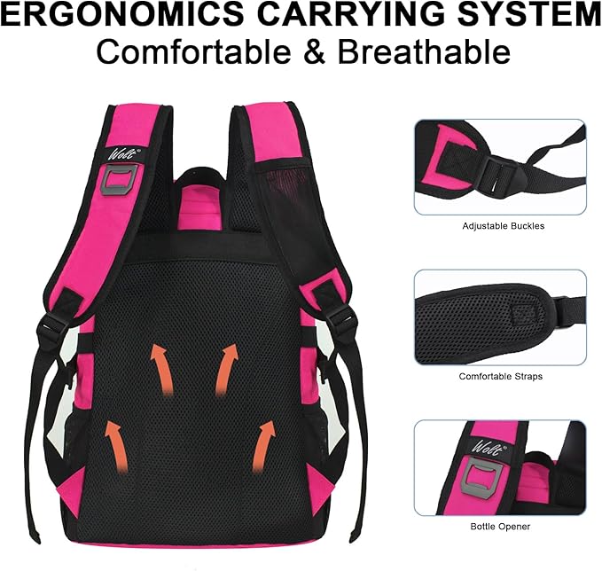 WOLT Cooler Backpack,24 Cans Insulated Backpack Cooler Leakproof,Lightweight Soft Cooler Bag,Camping Cooler,Large Capacity Beach Cooler,Waterproof Travel Cooler Lunch Backpack for Hiking