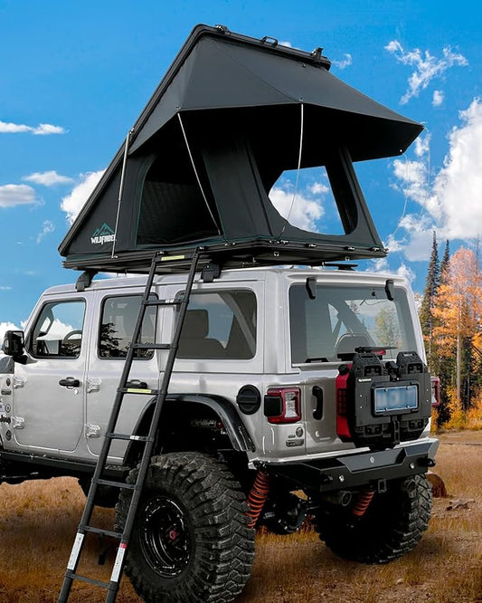 Rooftop Tent Hardshell, 2-3 Person Camping Car Roof Top Tent Hard Shell Suitable for Jeep, SUV, Truck, Van