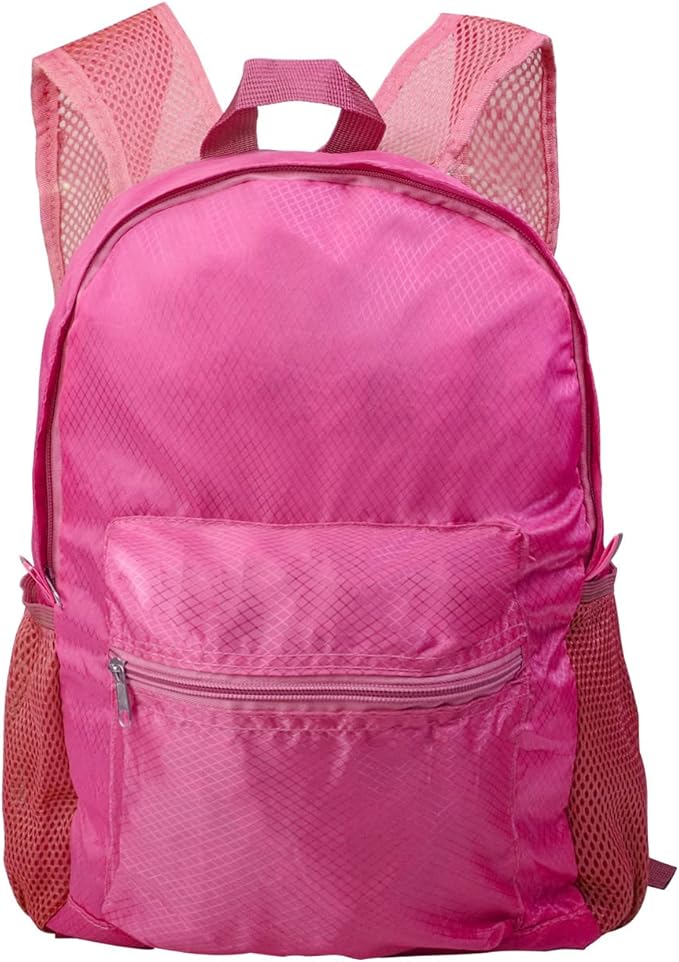 25L Backpack Packable Foldable Ultra Lightweight Water Resistant Durable Camping Travel Hiking Daypack for Men Women (Pink)