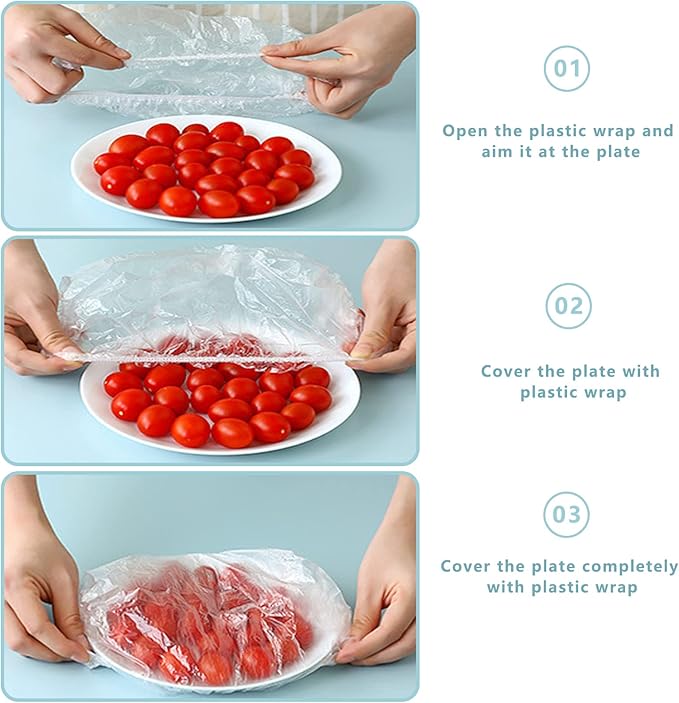 200 PCS Fresh Keeping Bags Food Elastic Keeping Covers Seal Adjustable Bowl Covers,for Leftover Meal With and Meal Prep Picnic Camping