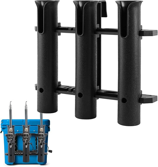 YUSOVE Cooler Fishing Rod Holder, Fishing Rod Rack for Boat, Fishing Rod Holder for YETI Coolers and RTIC Coolers,with Tie-Down Slot Cooler Accessories