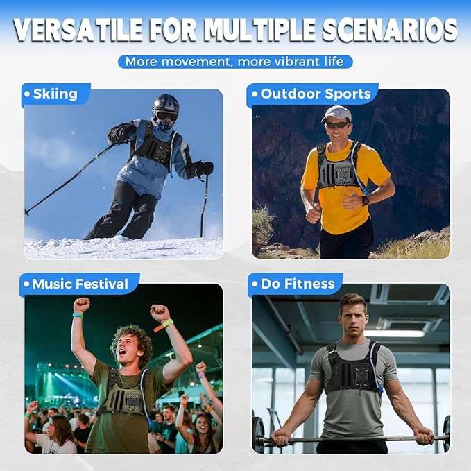Outdoor Hydration Vest for Running & Hiking, Lightweight Breathable Water Backpack with 2.0L Bladder, Bounce-Free Chest Pack for Marathon, Cycling, Trekking for Men and Women