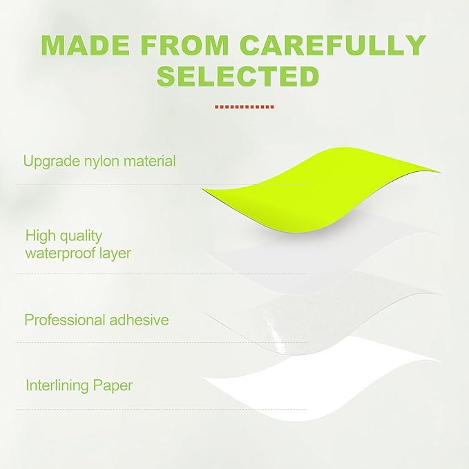 4x78in Nylon Repair Tape，Tent Repair Kit，Self Adhesive Waterproof Fabric Repair Tape for Tent, Umbrella, Sleeping Bag, Down Jackets,Knapsack.（Bright Yellow）