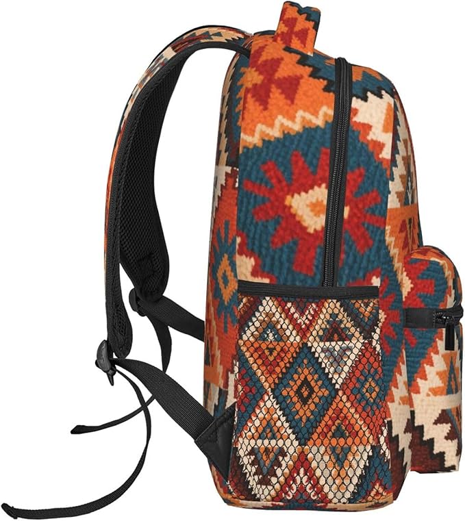 Polyester Daypack Bookbag for Gym Business Bicycle, Large Capacity Multipurpose Anti-Theft Carry On Bag, Indiana Western Southwest Mesas Travel Hiking Daypack