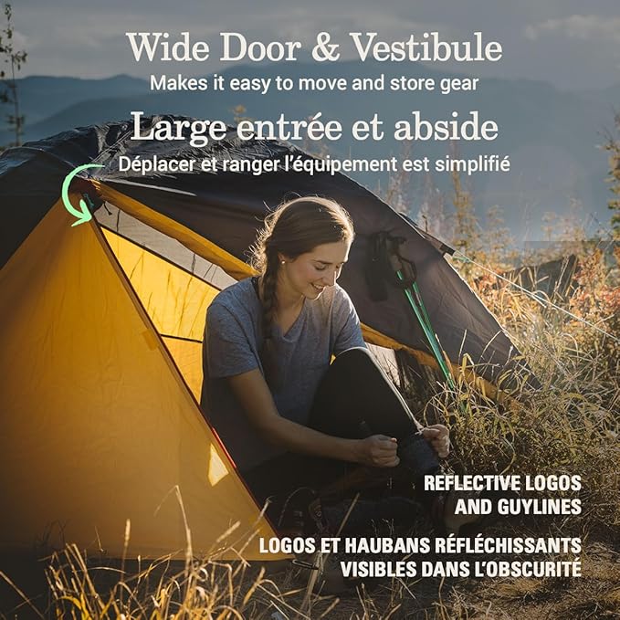 Coleman PEAK1 Premium Waterproof Backpacking Tent with Rainfly & Footprint, Lightweight Camping Tent Withstands Winds up to 45 MPH, 1/2/3/4/6 Person Sizes