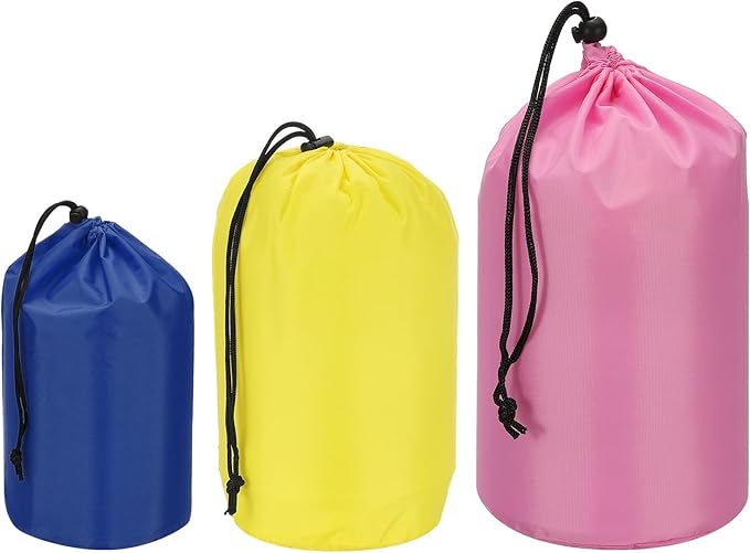 PATIKIL Stuff Sacks, Waterproof Outdoor Storage Sack Portable Drawstring Dust Flap Bag for Camping Hiking