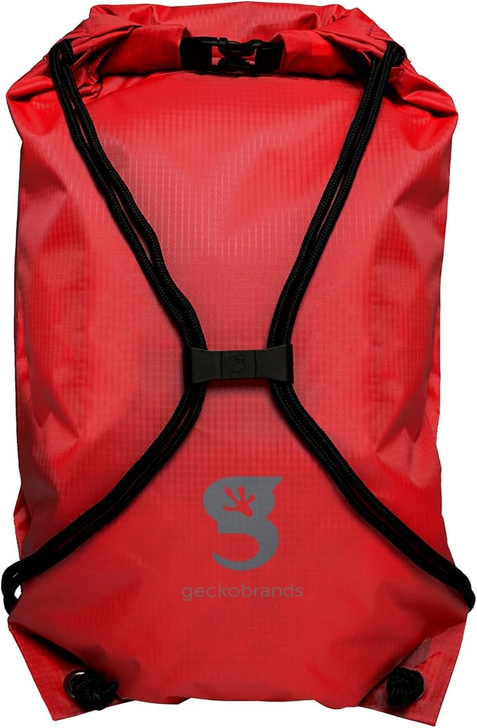 geckobrands Embark 10L Drawstring Backpack – Waterproof, Lightweight Dry Bag for Beach, Hiking, and Light Water Activities