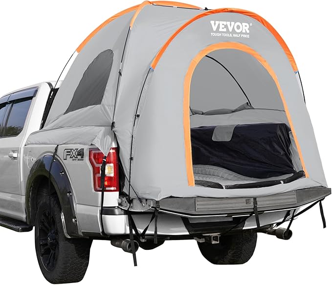 VEVOR SUV and Pickup Truck Camping Tents, Waterproof Double Layer Design with Carry Bag, Accommodates 2-9 Persons for Outdoor Activities