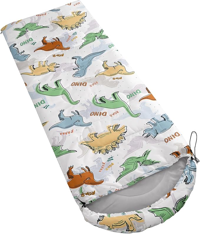 AILONEN Outer Space Astronaut Camping Sleeping Bags,Lightweight & Waterproof,3 Season Warm & Cool Weather,Cartoon Sleeping Bags for Kids,Boys Girls Travelling,Outdoors