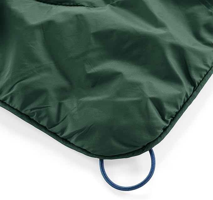 Huzi Infinity Travel - Packable Blanket - Puffy - for Travel Outdoor Picnic Trip Camping Beach - 57 x 38 (Pine Green)