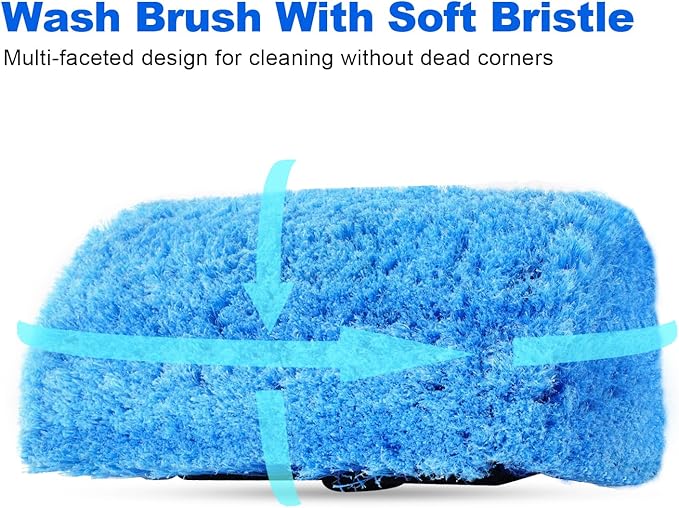 DOBEN Car Wash Brush Head, Soft Bristle Cleaning Brush for Truck Auto RV Boat Camper Exterior House Siding Washing Cleaning