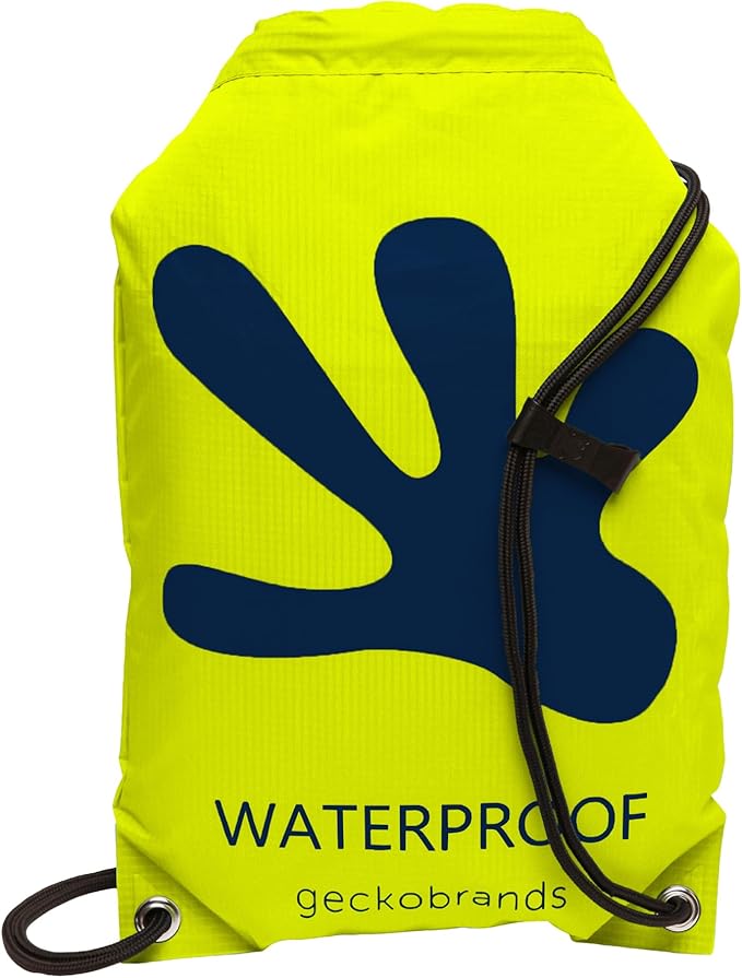 geckobrands Embark 10L Drawstring Backpack – Waterproof, Lightweight Dry Bag for Beach, Hiking, and Light Water Activities